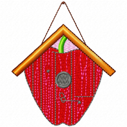 Bird Houses Embroidery Design 8 Bird Houses Embroidery Design 8